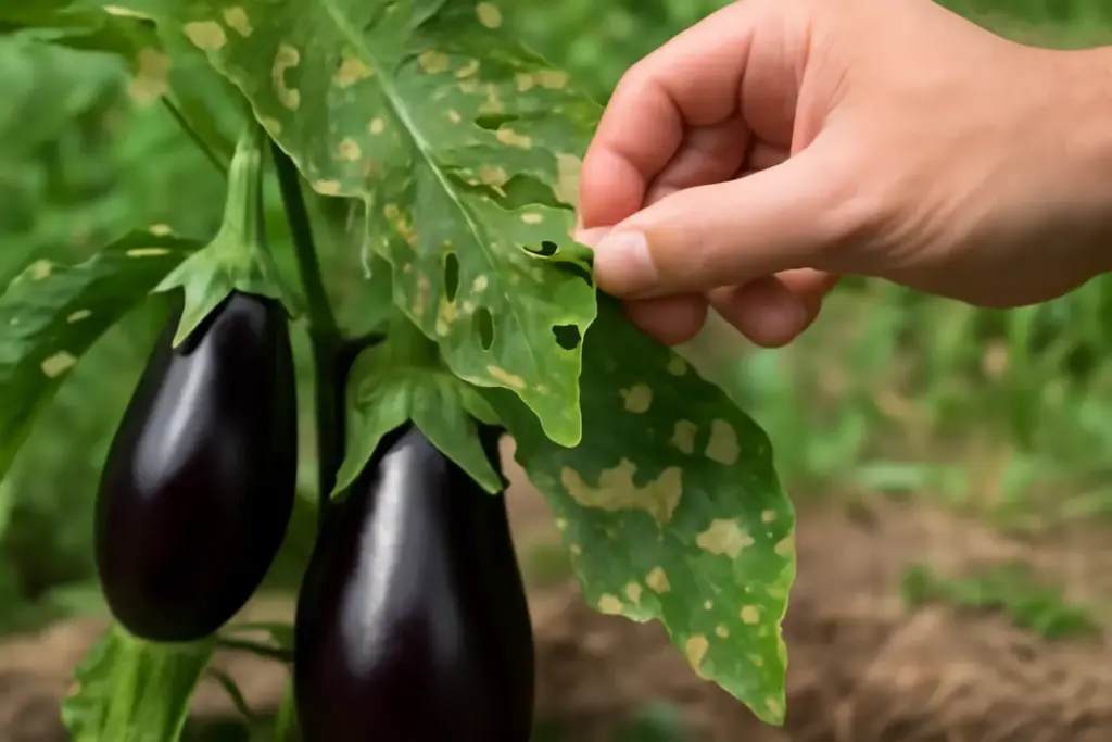 Foglie bucate sulle melanzane: quali insetti le causano e come fermarli senza chimica