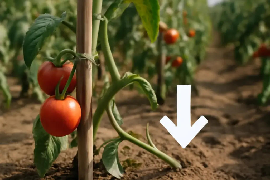 Palo di sostegno per pomodori: l’errore più comune che rovina la crescita verticale